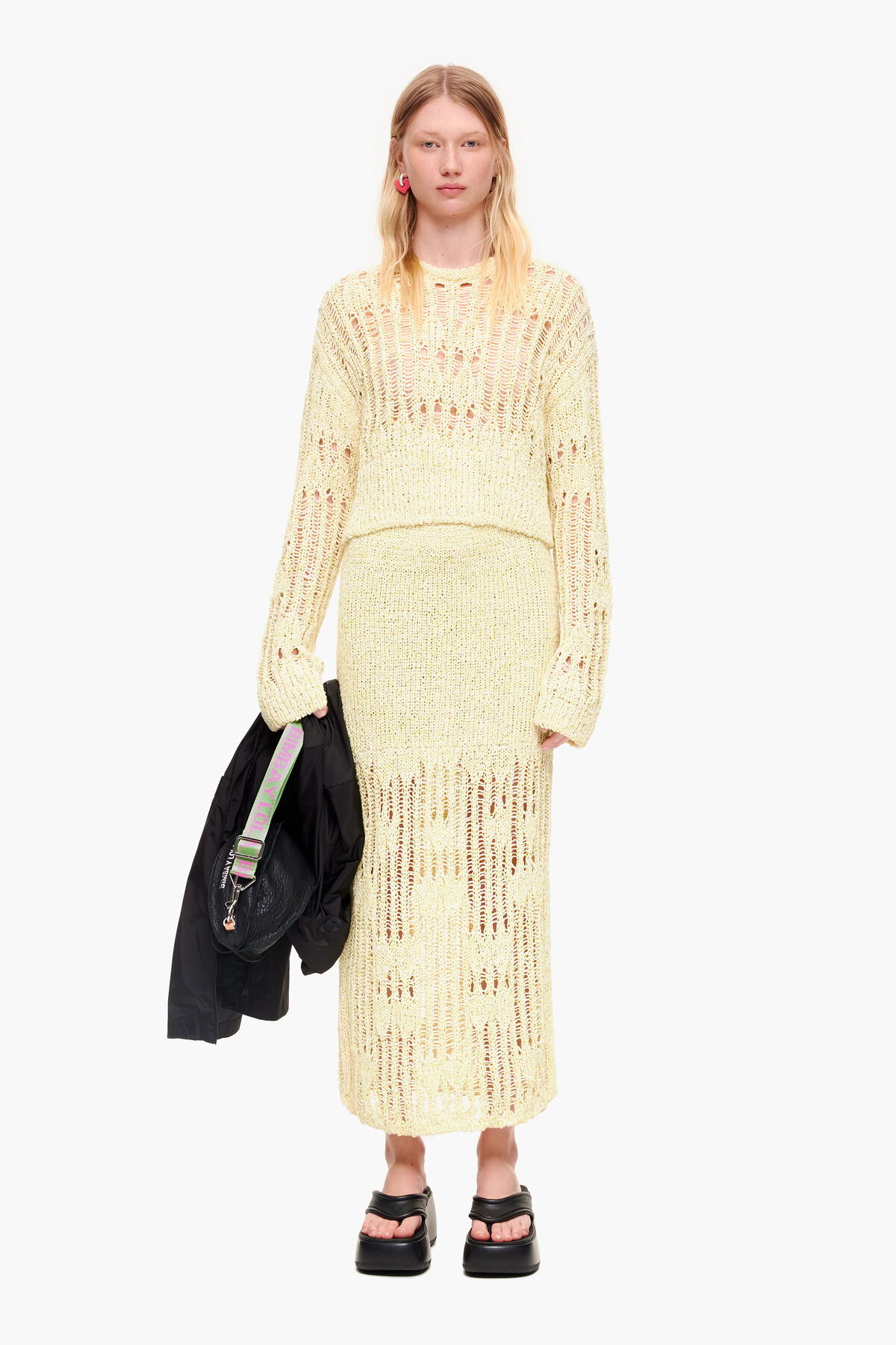 Falda punto midi lima