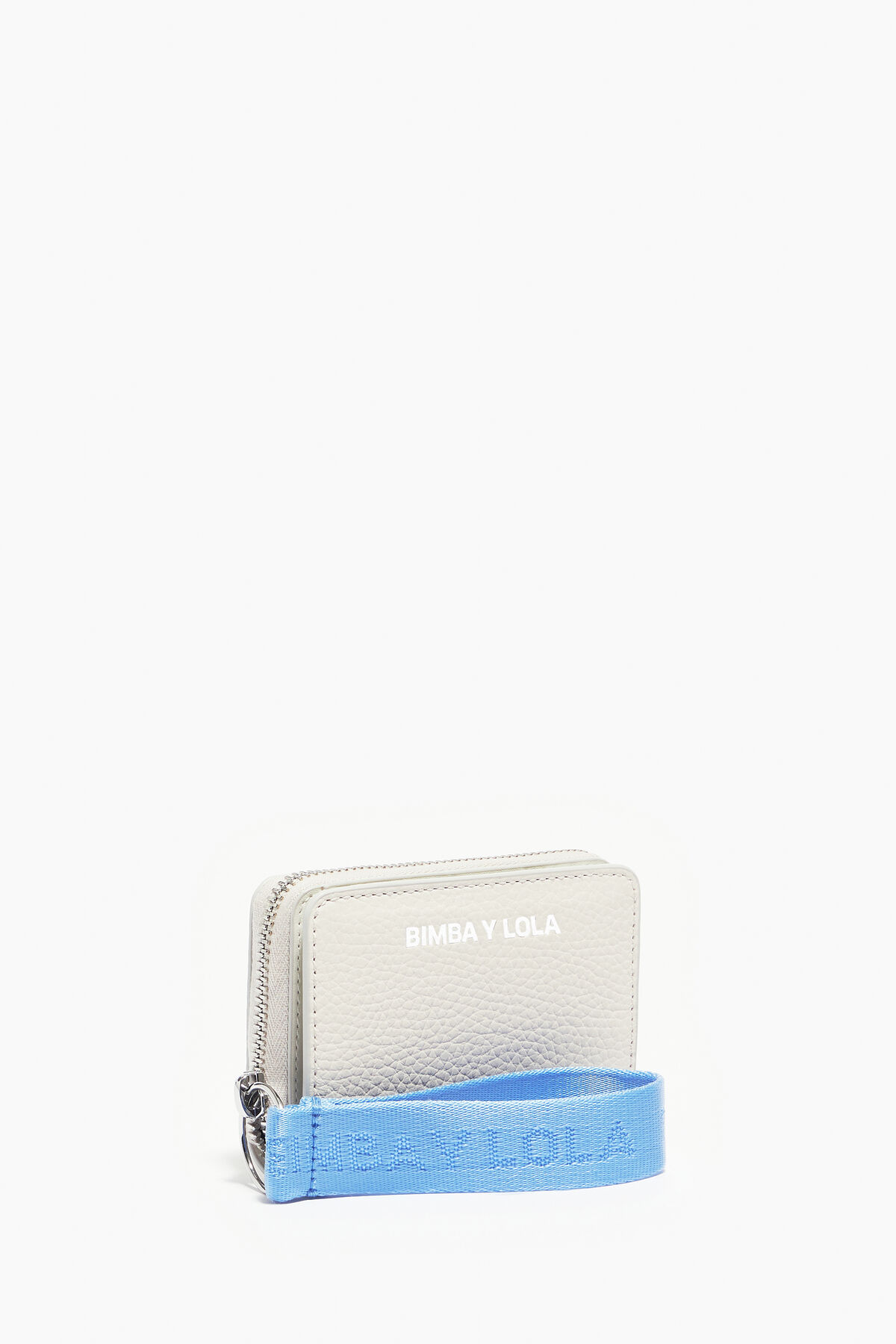 Cartera solapa piel blanca