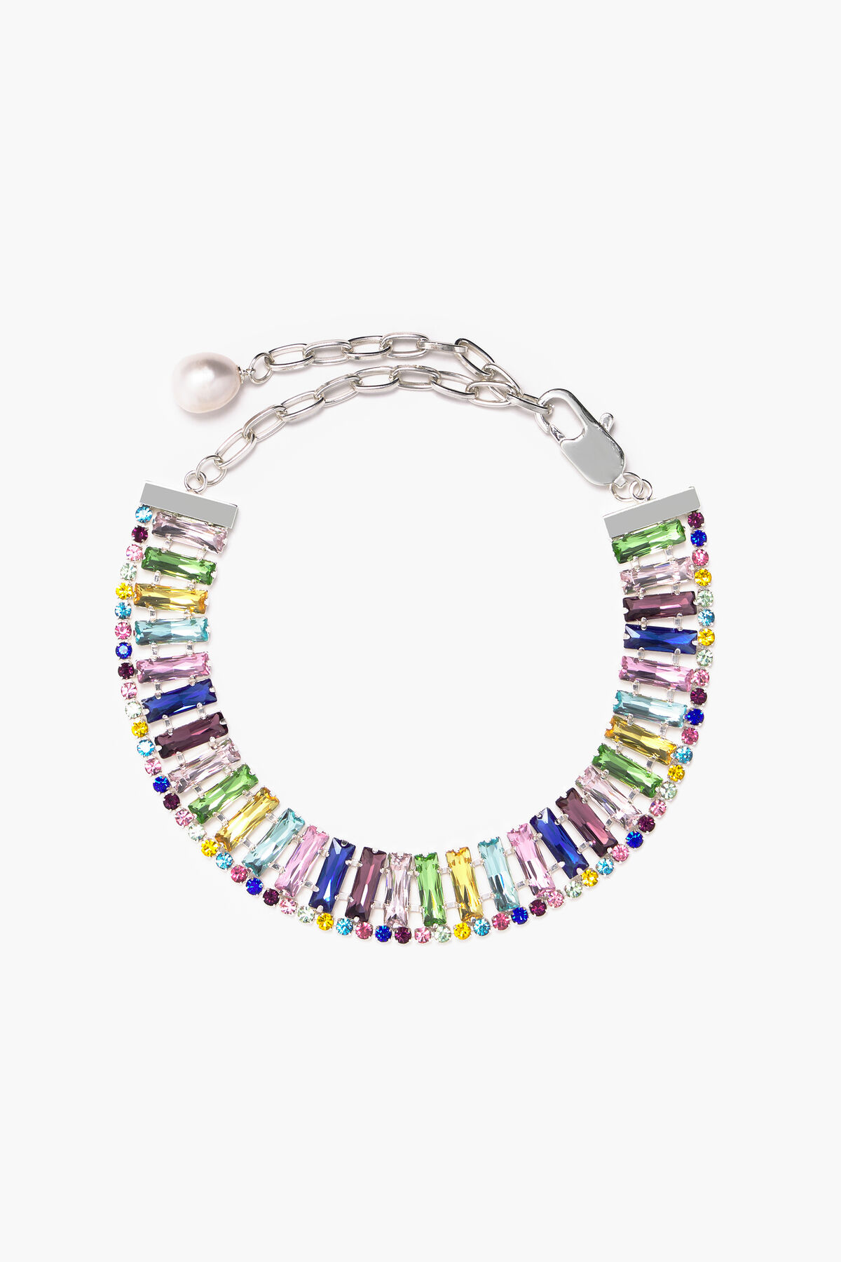 Collar choker cristales multicolor