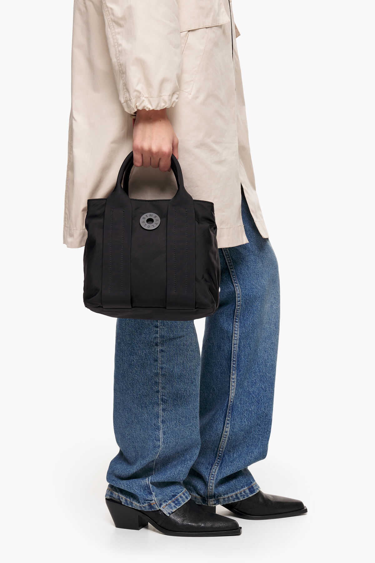 Bolso tote S nylon negro