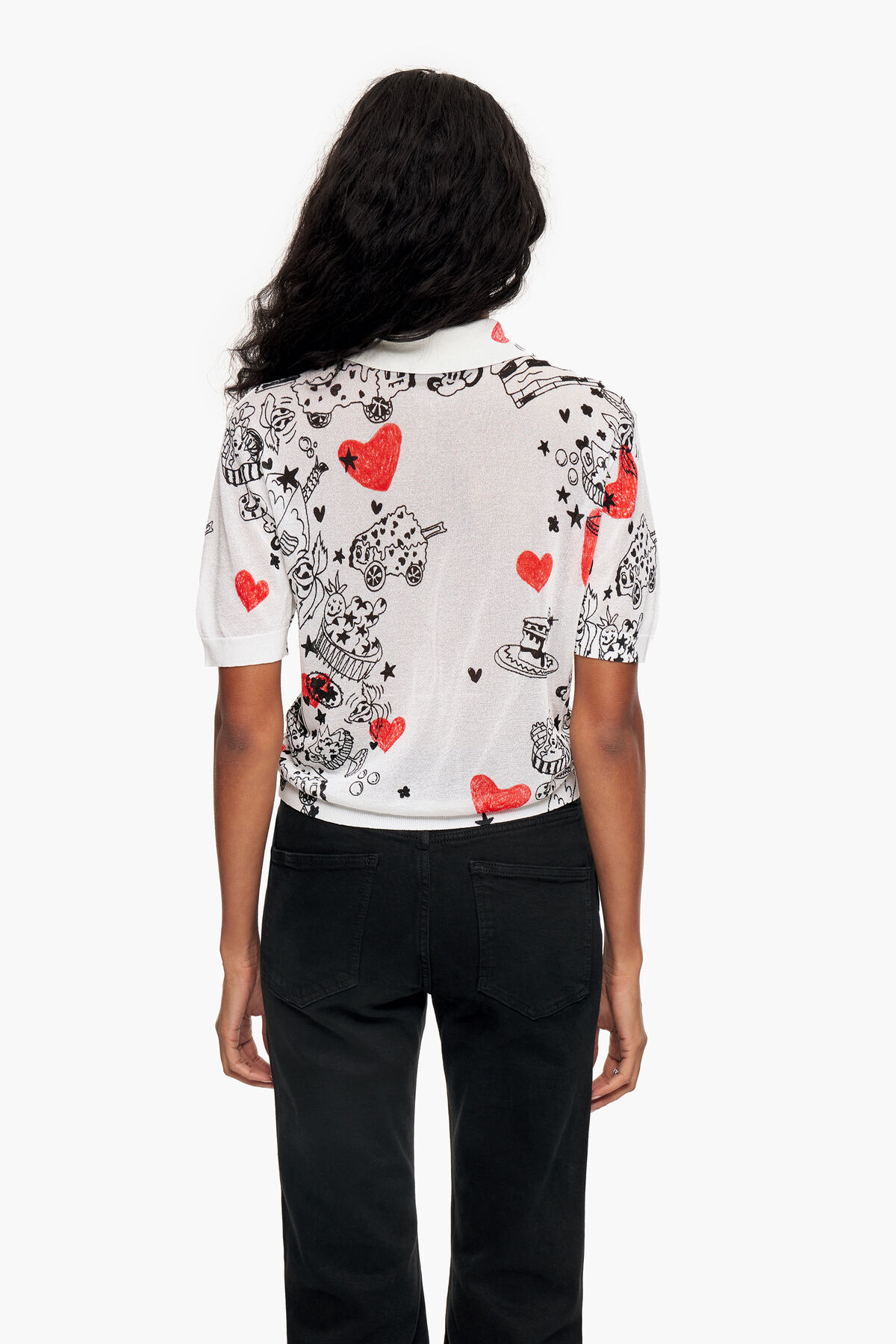 Polo ajustado Nickname Heart