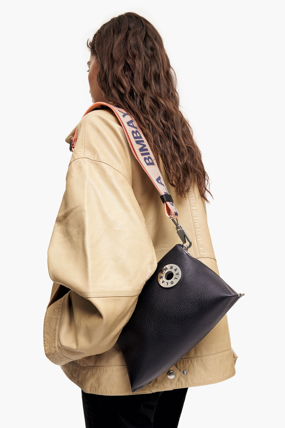 Bolso trapecio S piel negro