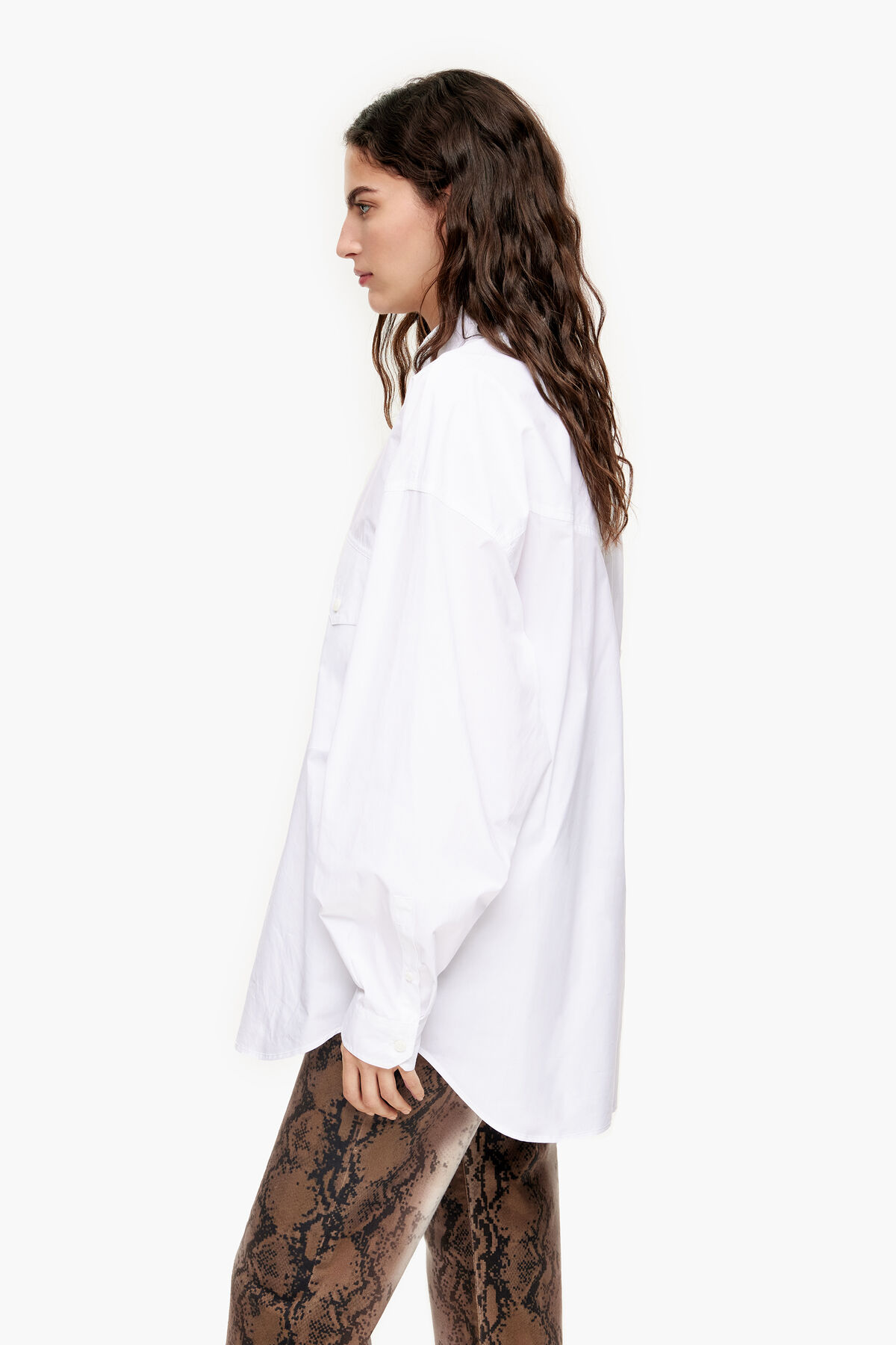 Camisa oversize popelín blanca