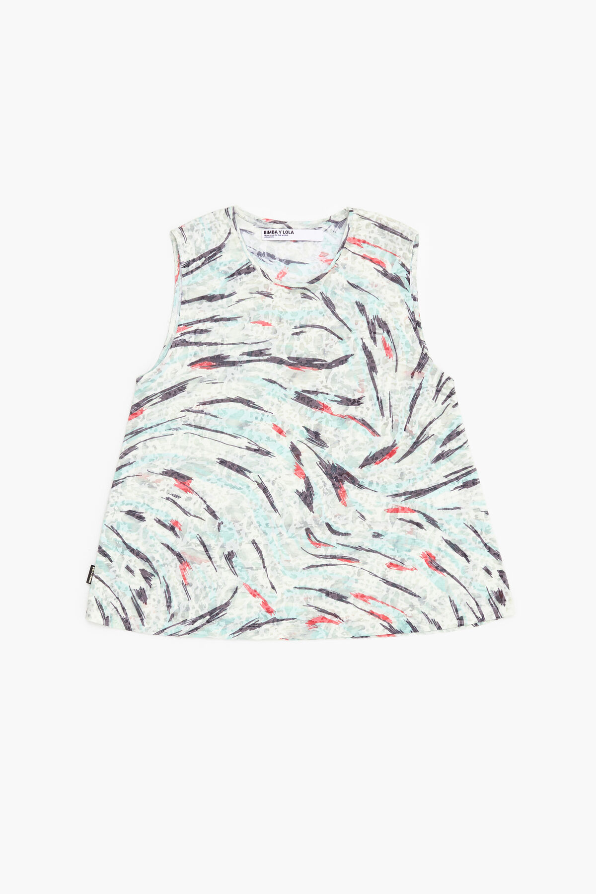 Camiseta evasé print Butterfly Wing menta