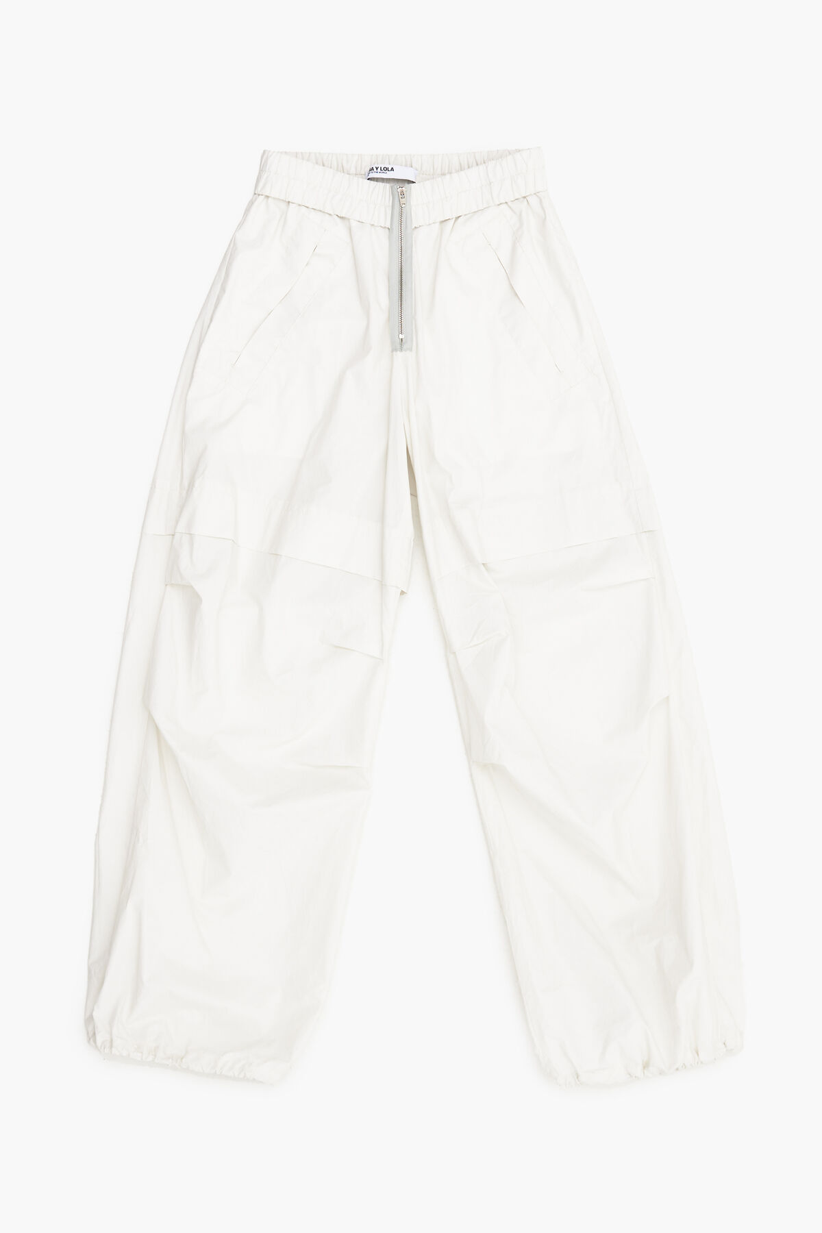 Pantalón parachute gris claro