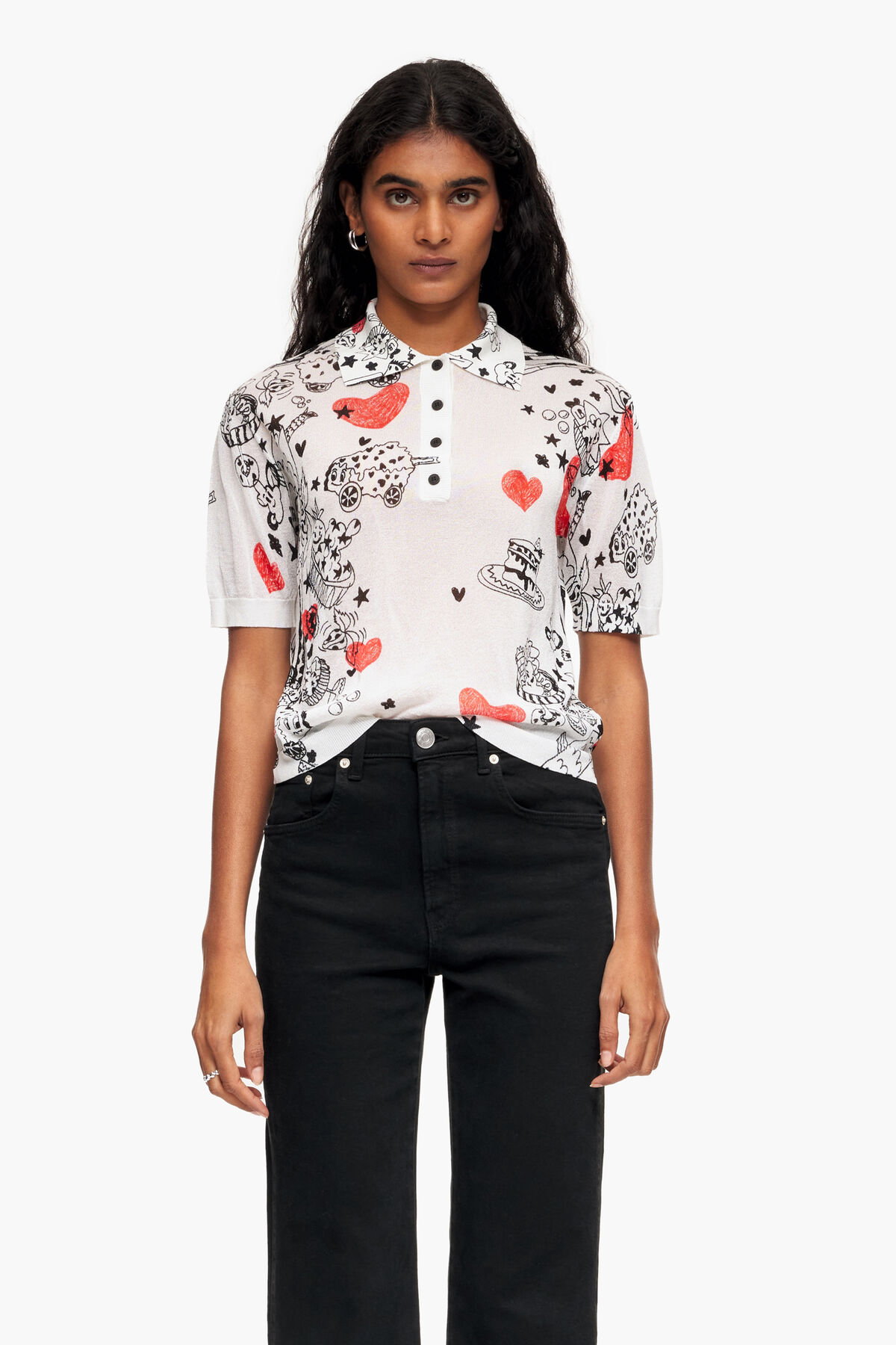 Polo ajustado Nickname Heart