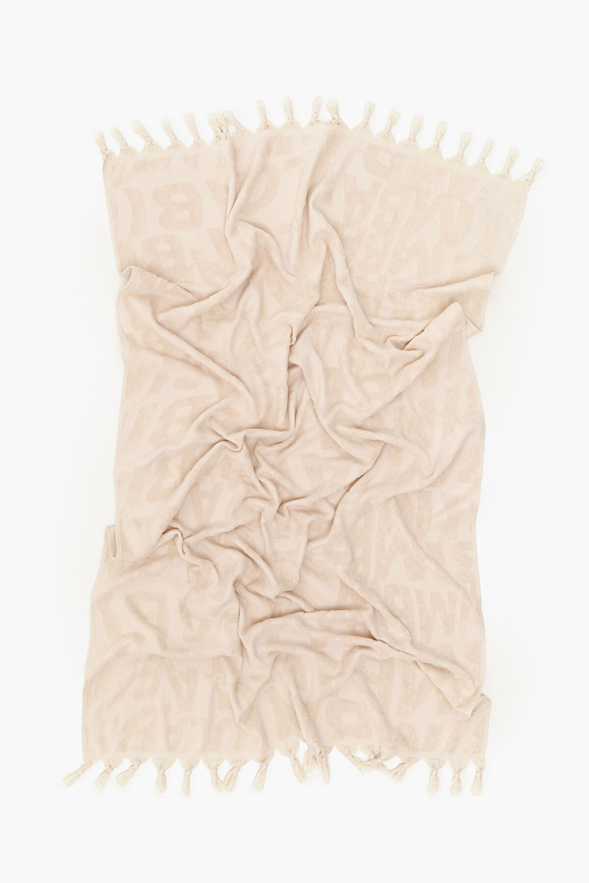 Toalla logo jacquard marfil