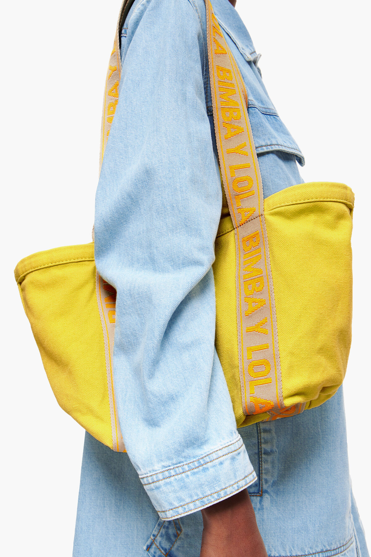 Bolsa shopper S canvas amarillo