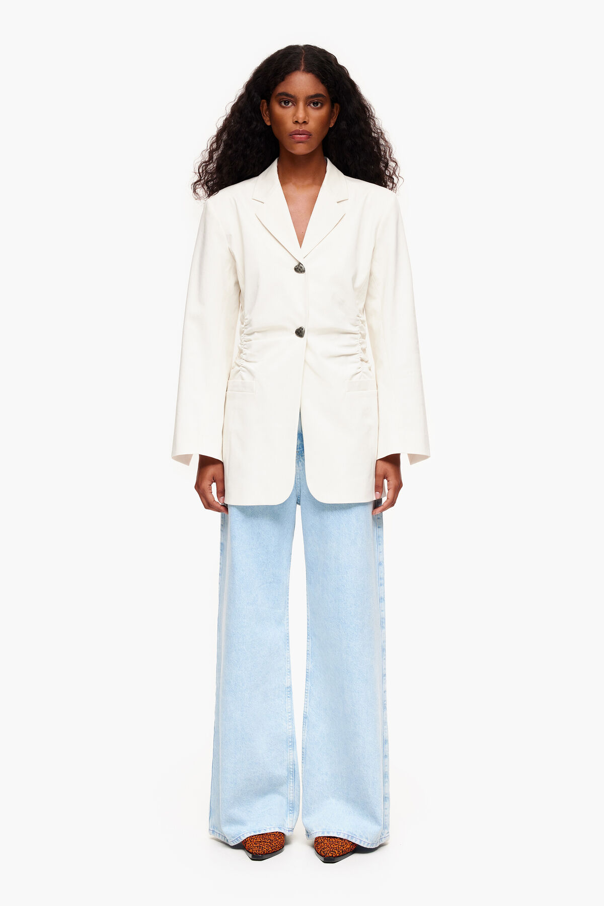 Blazer algodón crudo