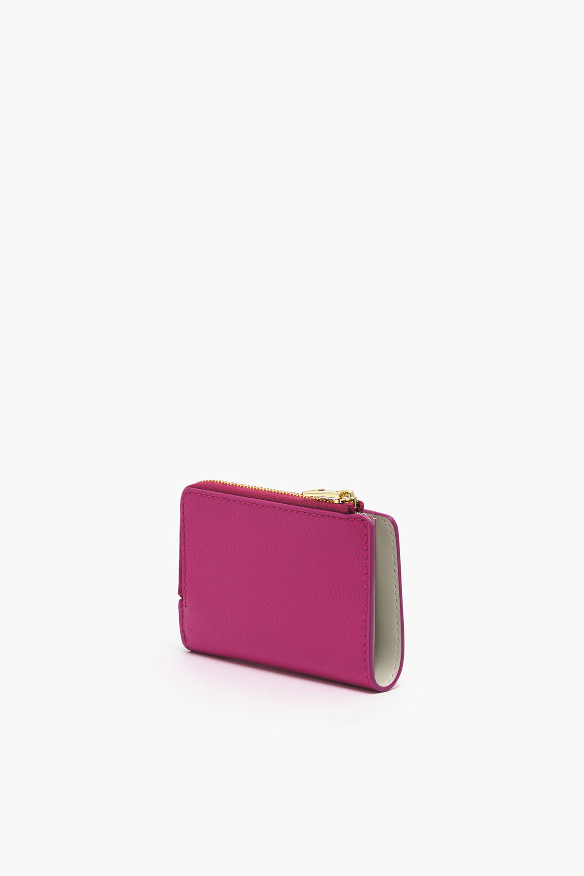 Cartera rectangular piel fucsia