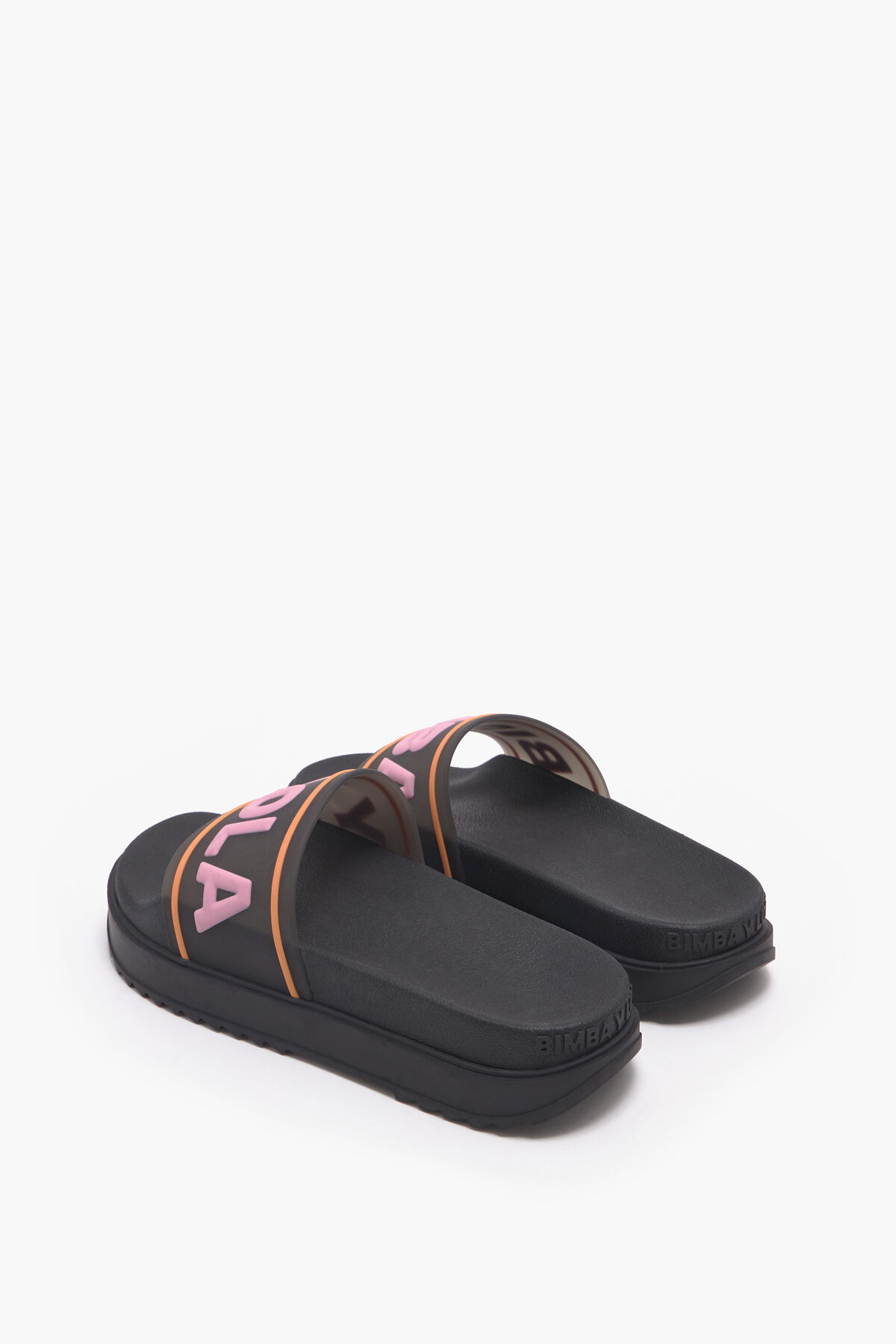 Chancla plataforma logo negra