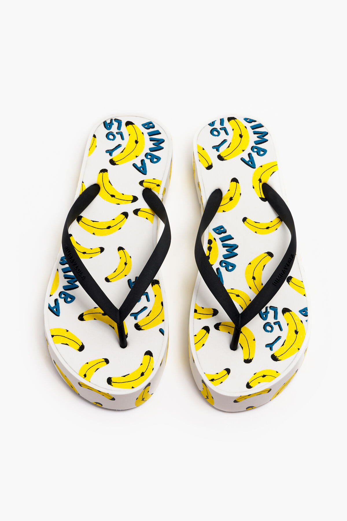 Chancla print Bananas blanca