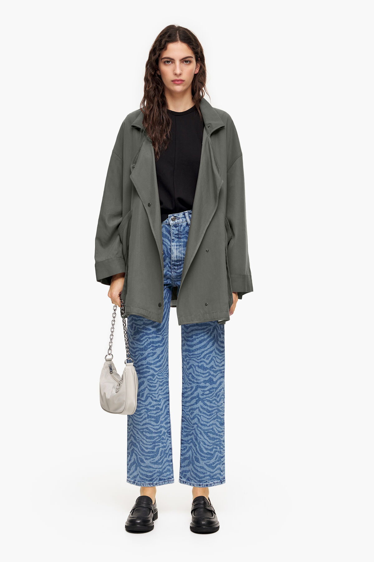 Camiseta evasé negra