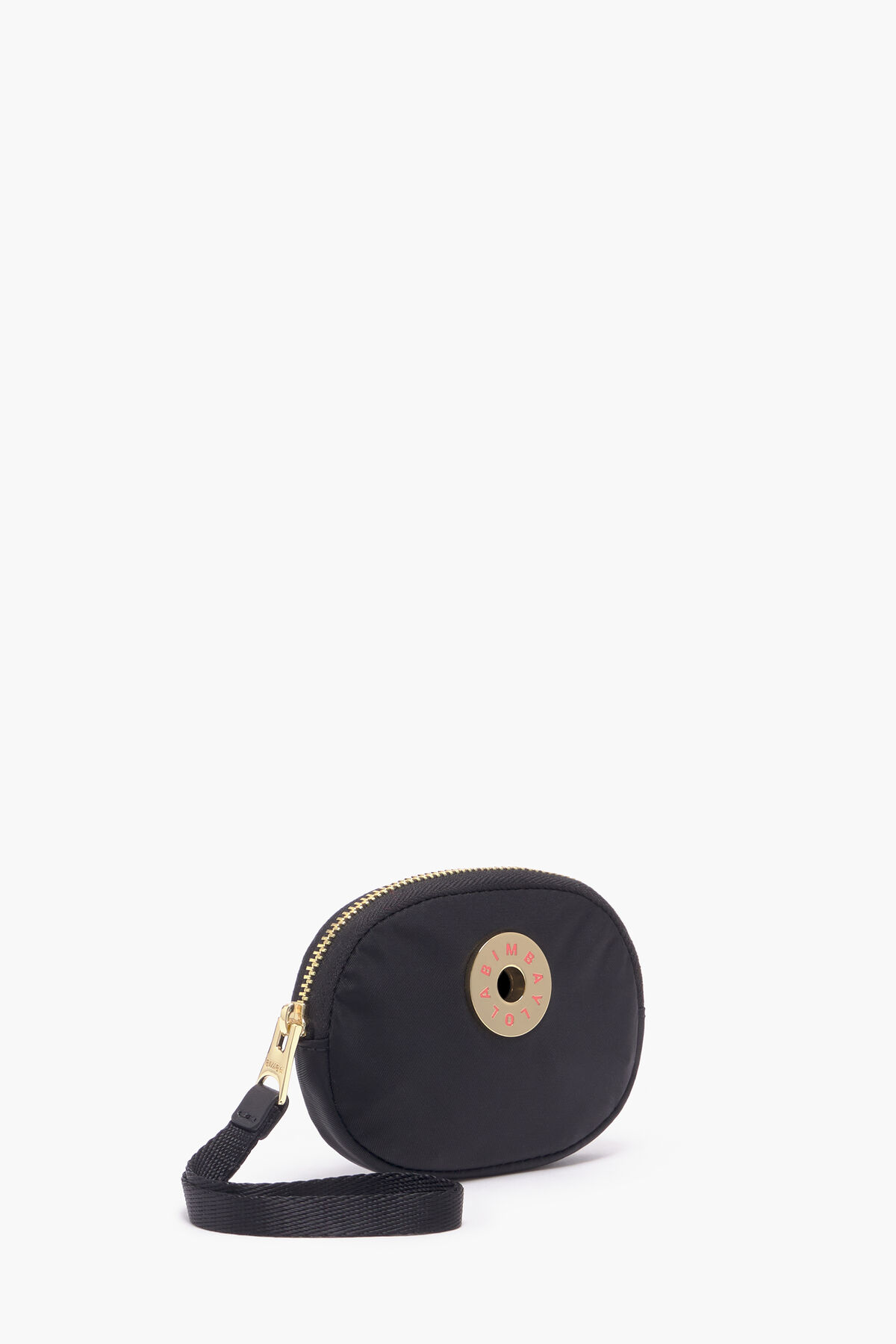 Monedero ovalado nylon negro