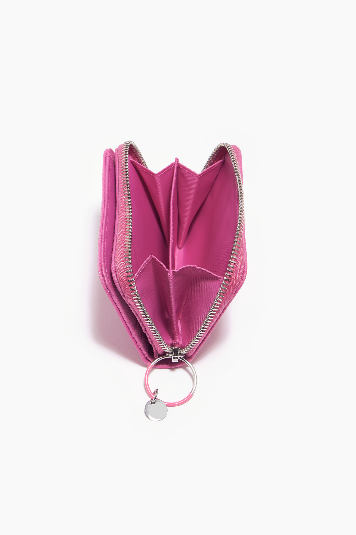 Cartera solapa nylon rosa