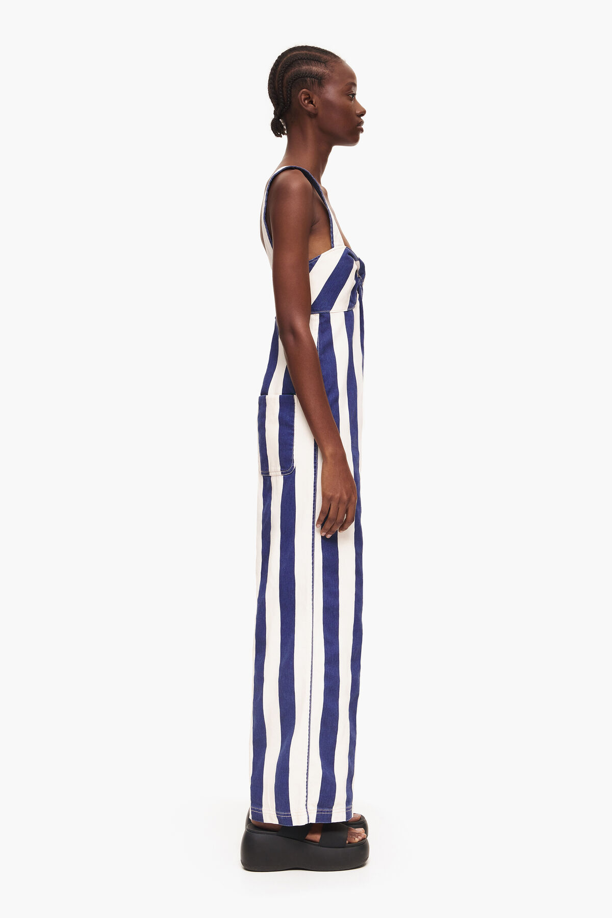 Mono denim rayas azul