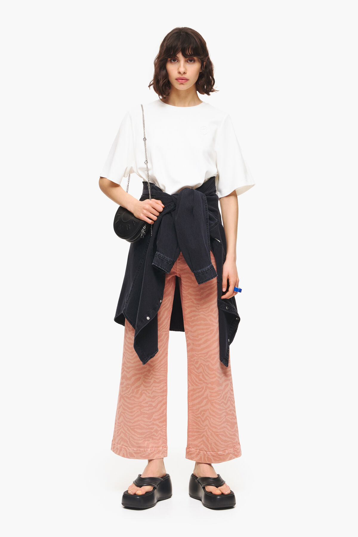 CULOTTE - Vaquero alto print Tiger albaricoque