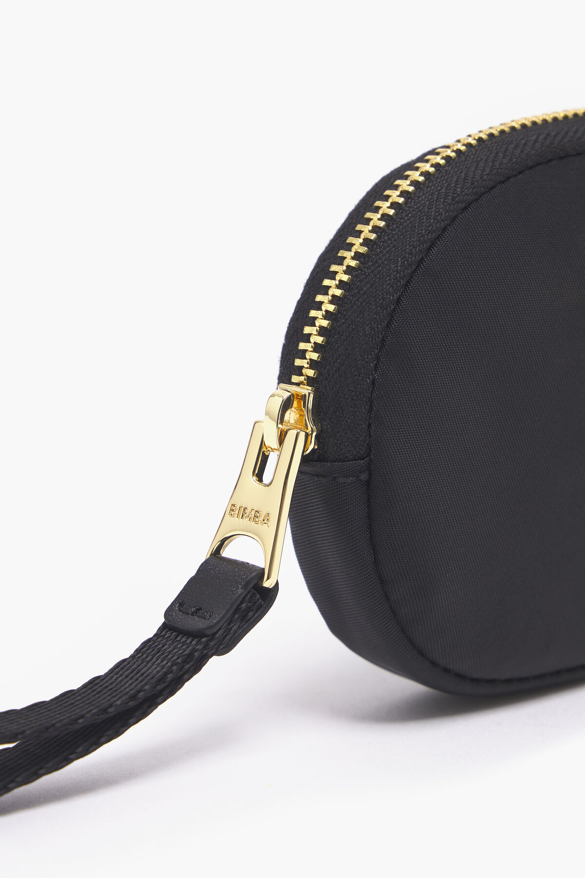 Monedero ovalado nylon negro