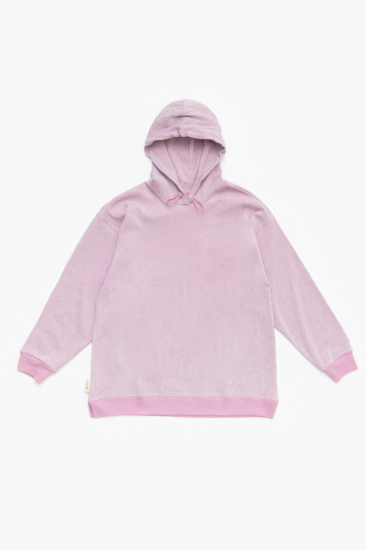 Sudadera lurex rosa claro
