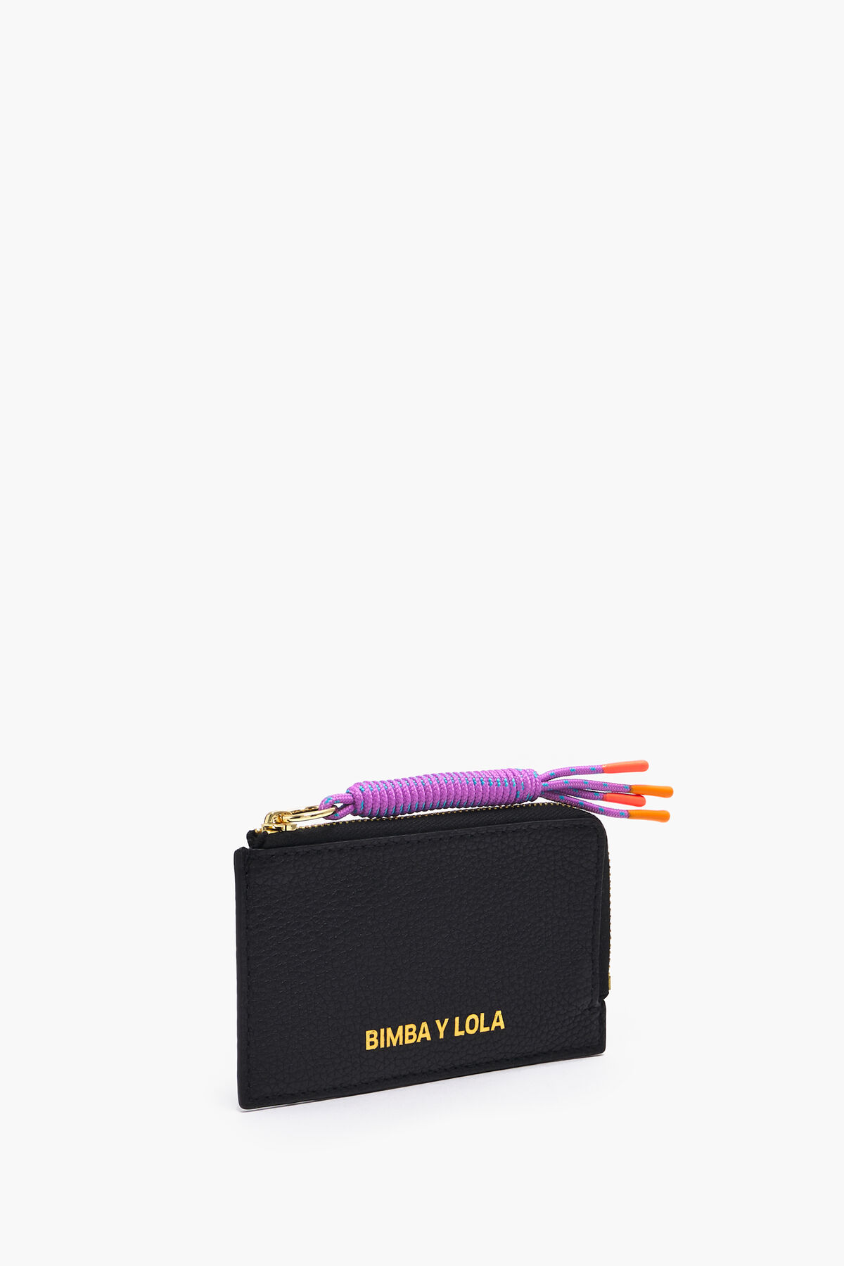 Monedero rectangular piel negro