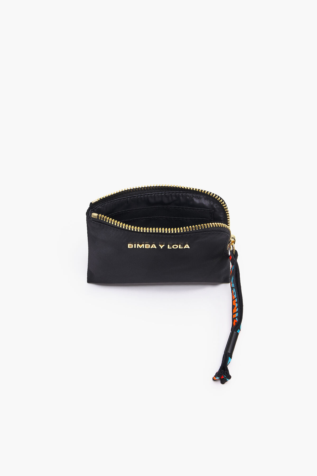 Monedero curvo nylon negro