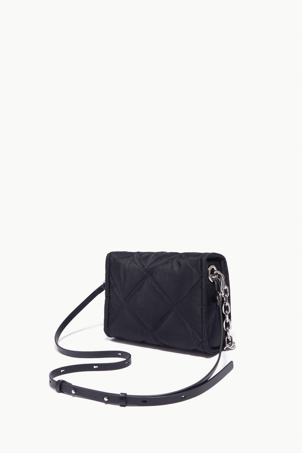 Bolso bandolera M nylon solapa negro