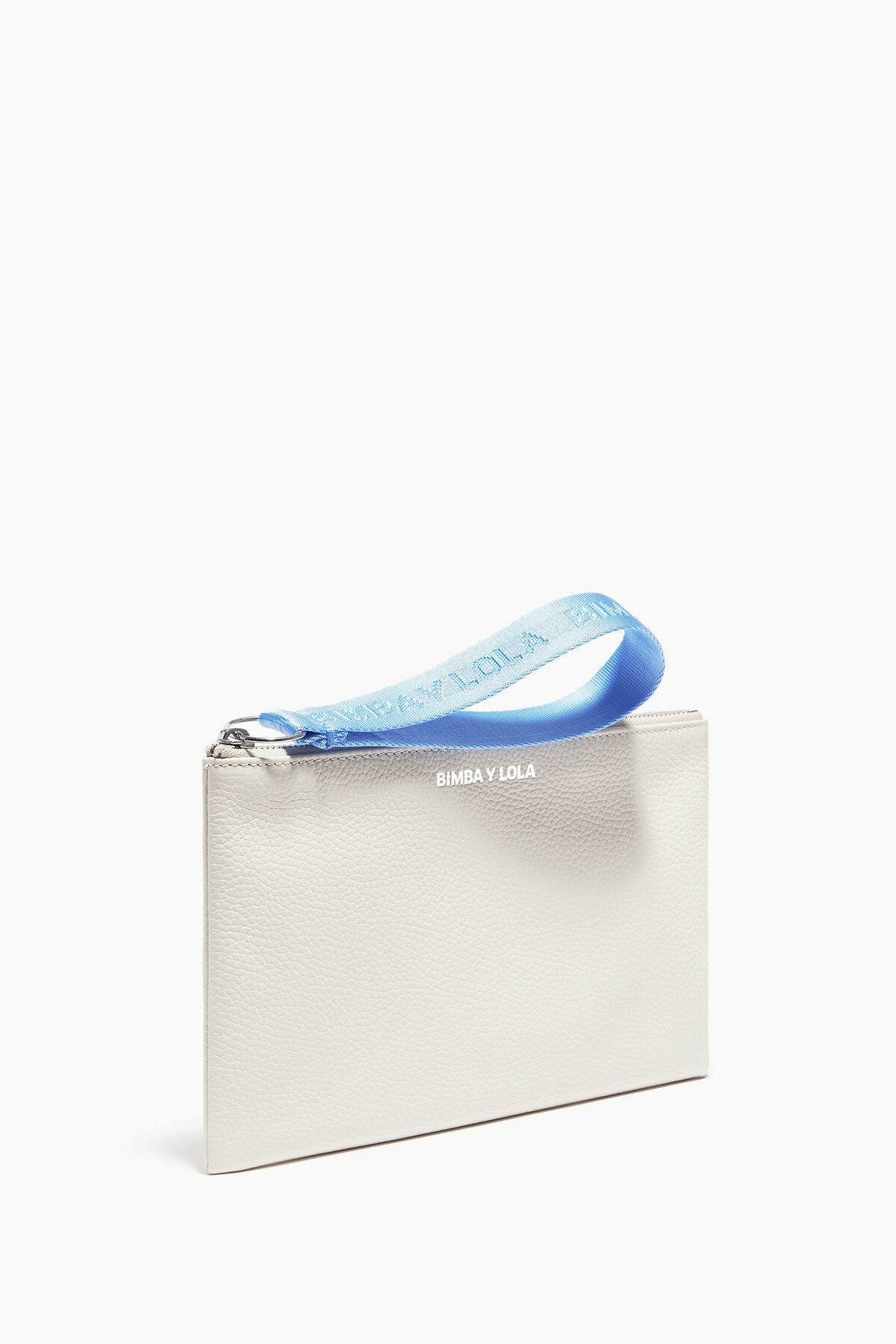 Neceser plano M piel blanco