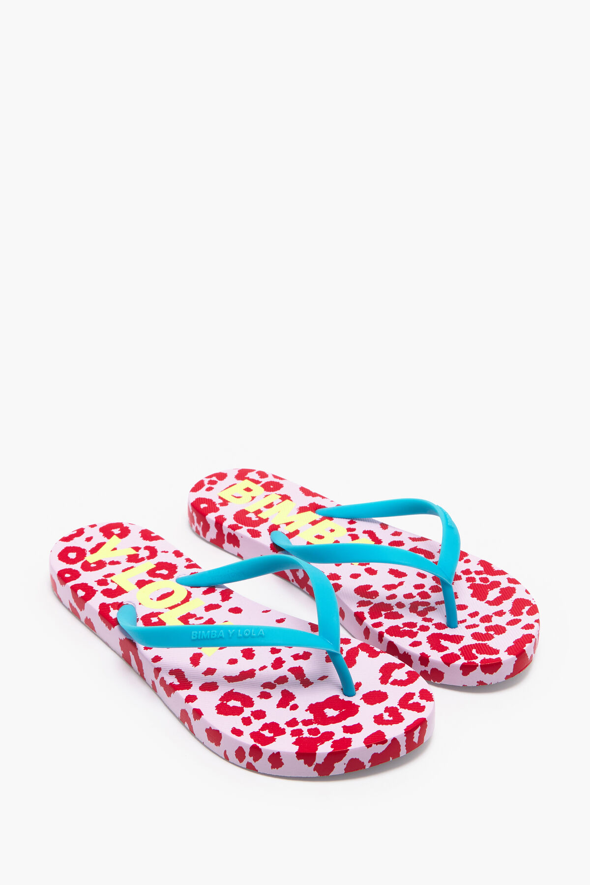 Chancla print Leopard rojo
