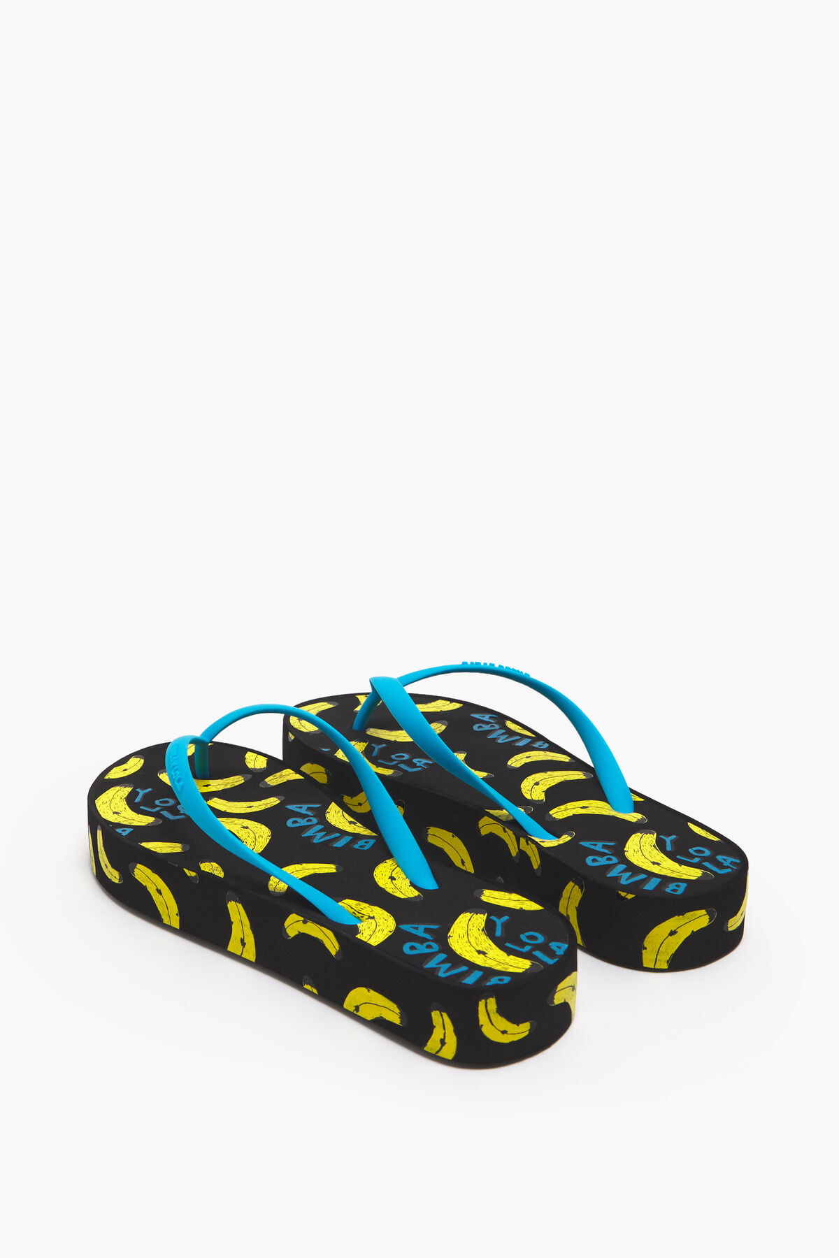 Chancla print Bananas blanca