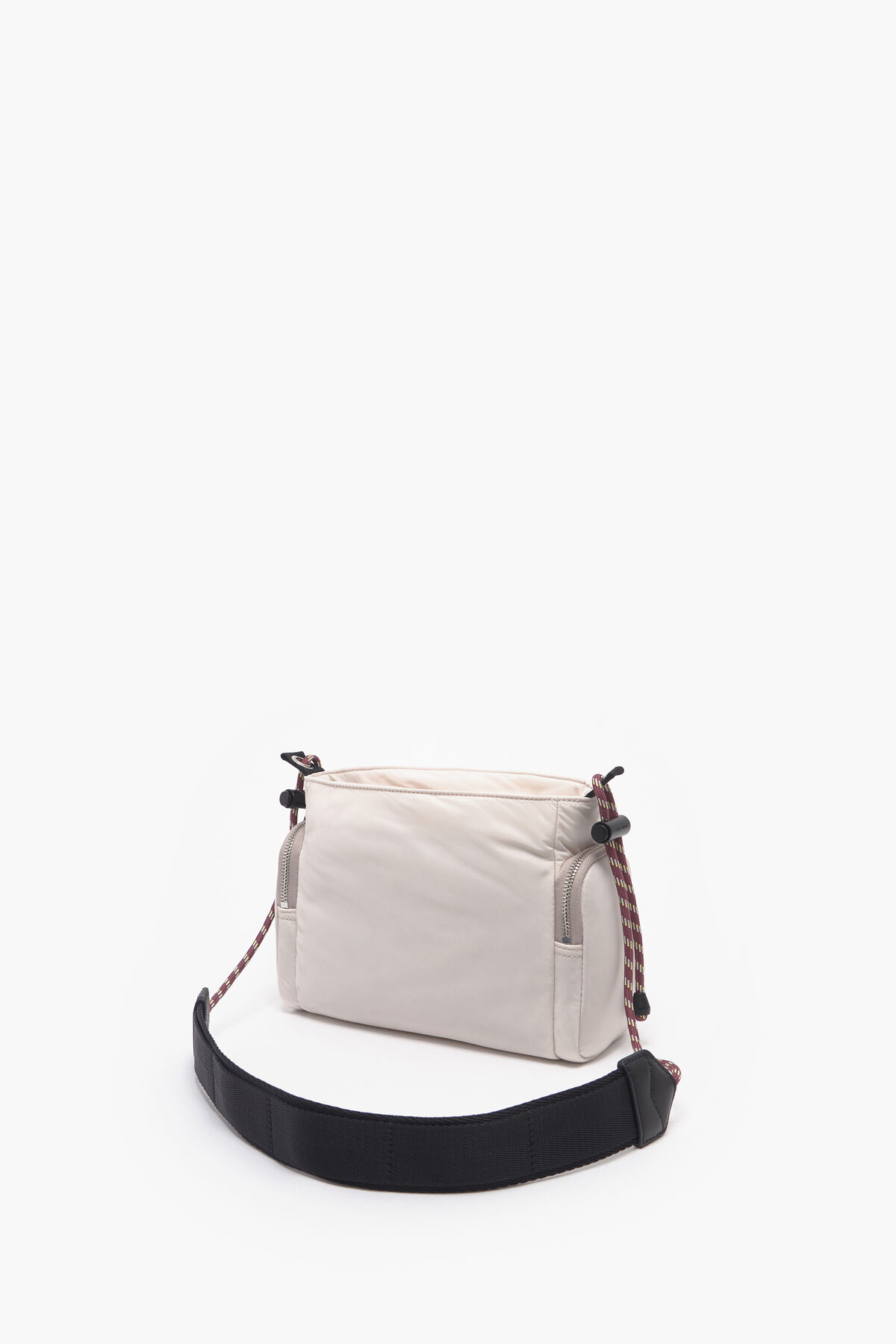 Bolso bandolera S nylon marfil