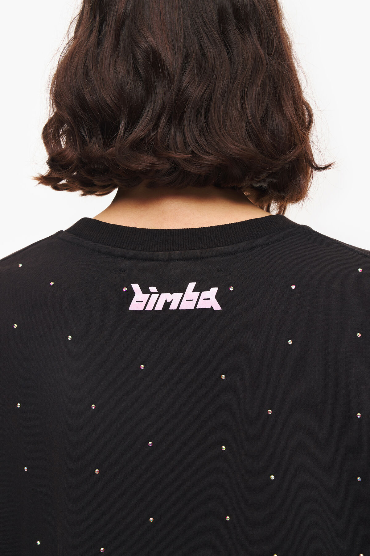 Sudadera brillos negra