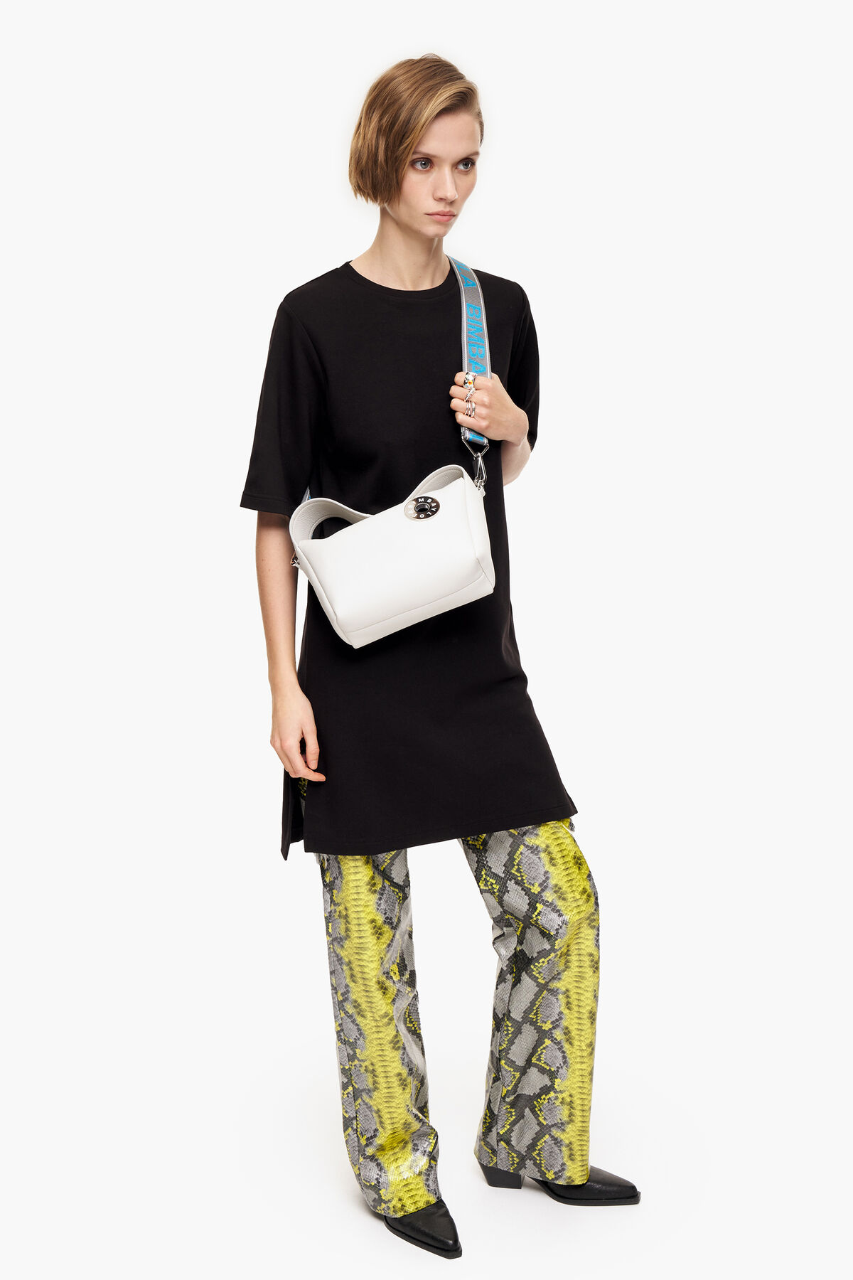 Bolso hobo M piel blanco