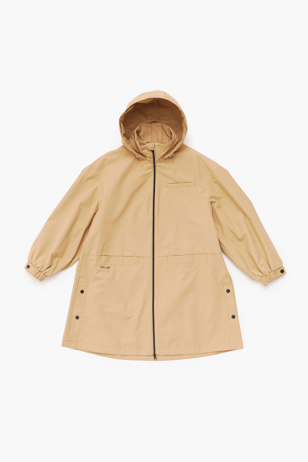 Gabardina evasé camel