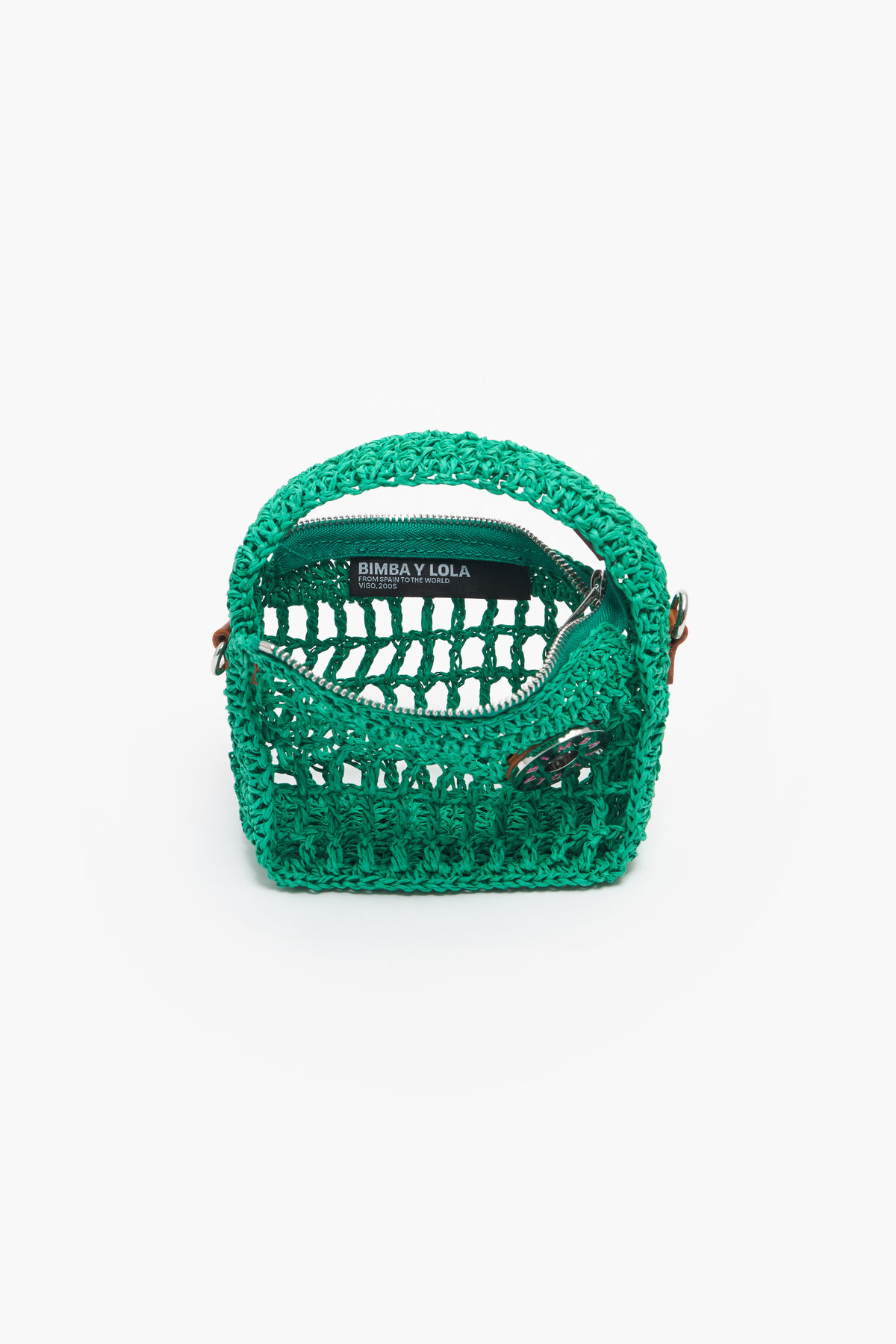 Bolso hobo XS rafia verde