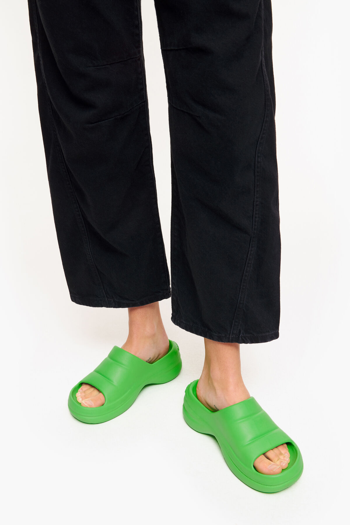 Chancla plataforma verde