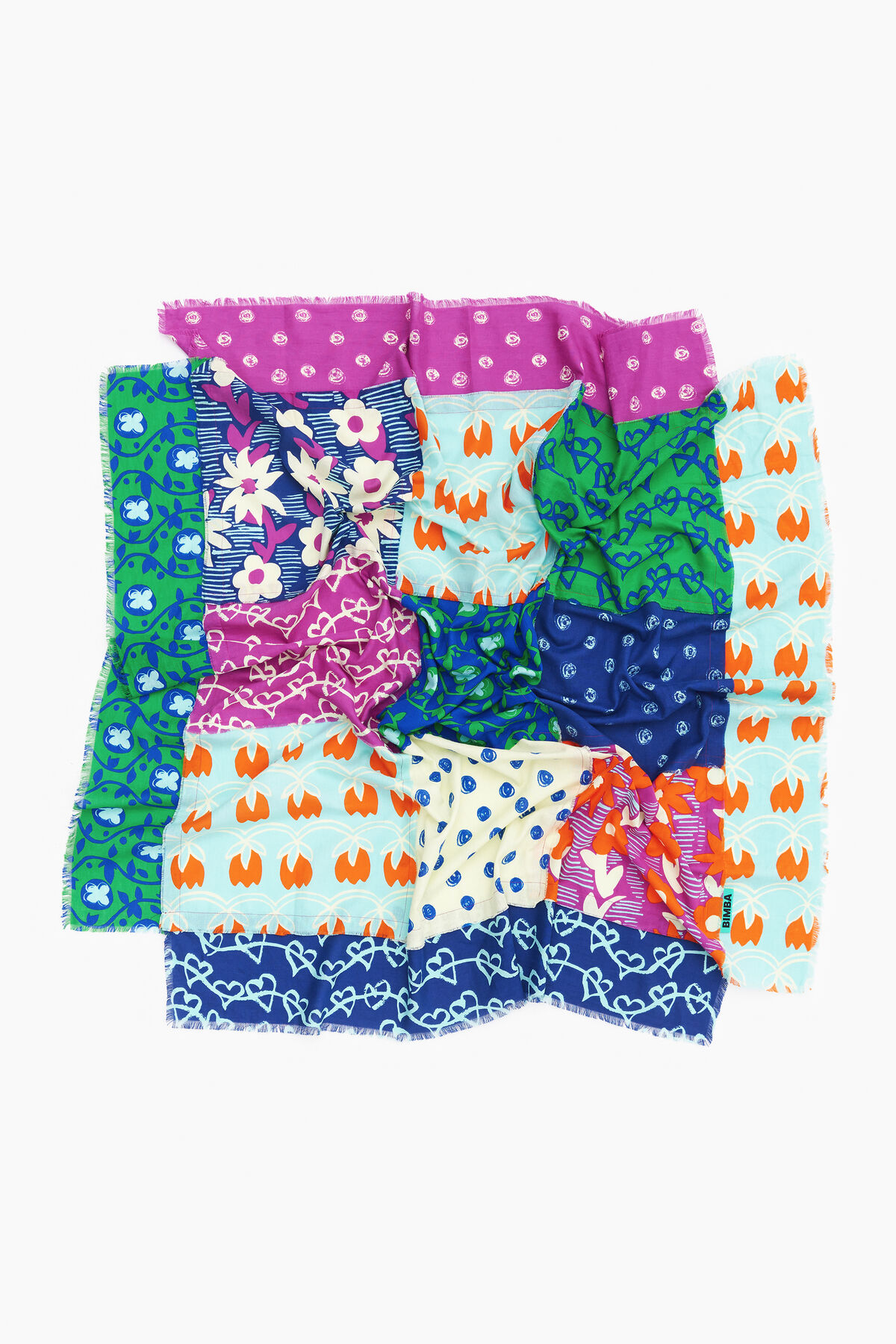 Chal patchwork aguamarina