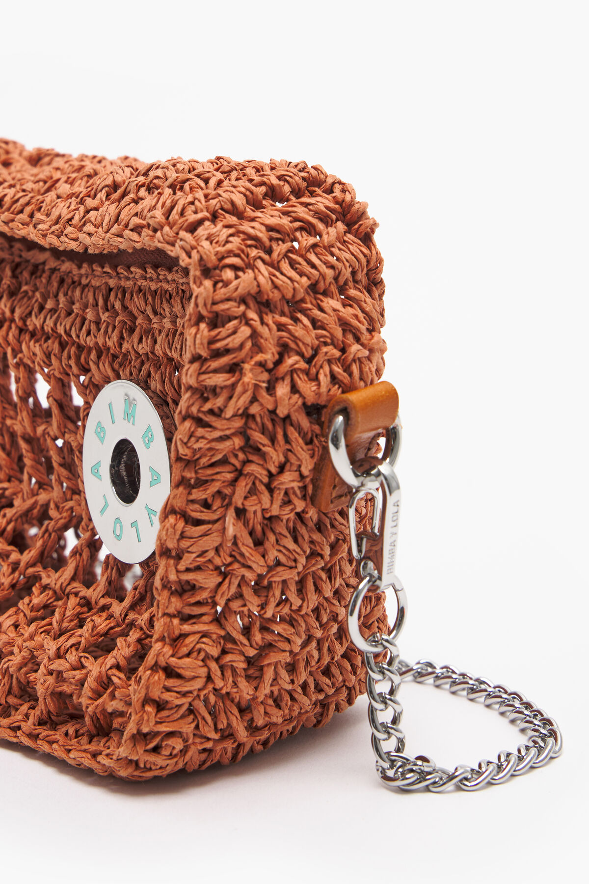 Bolso hobo XS rafia naranja