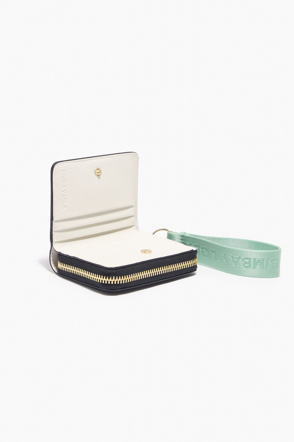 Cartera solapa piel negra