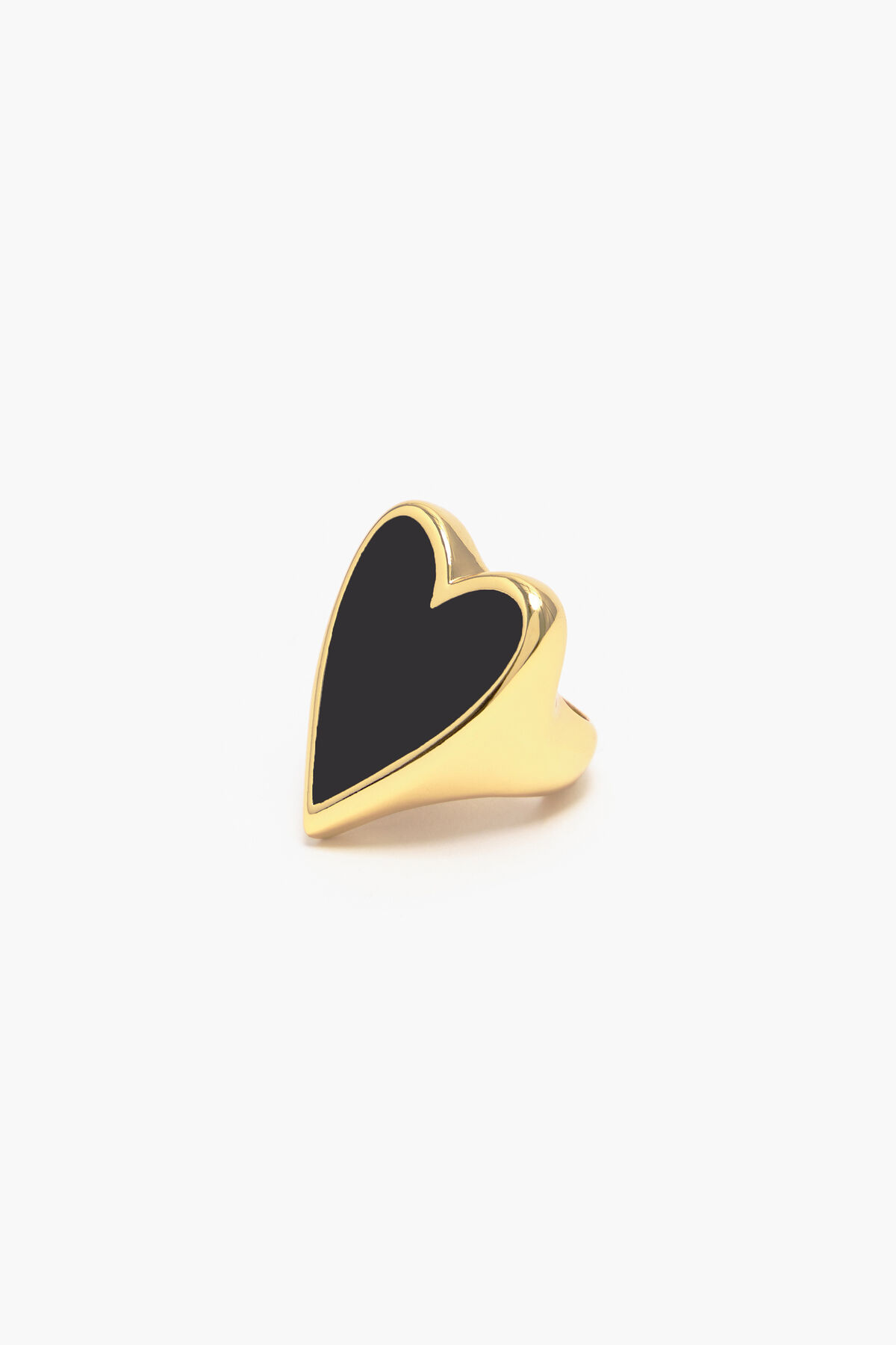 Anillo corazón negro