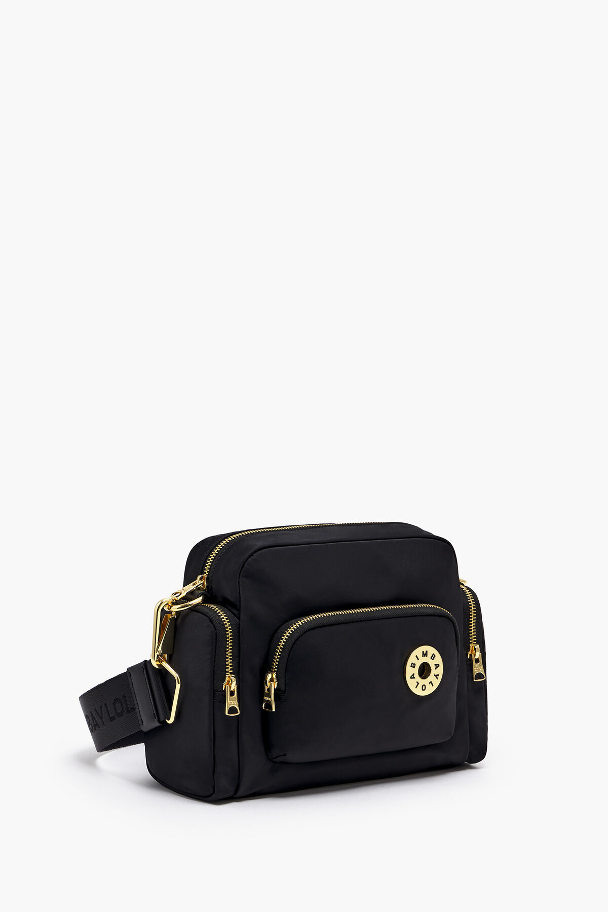 Bolso bandolera M nylon negro