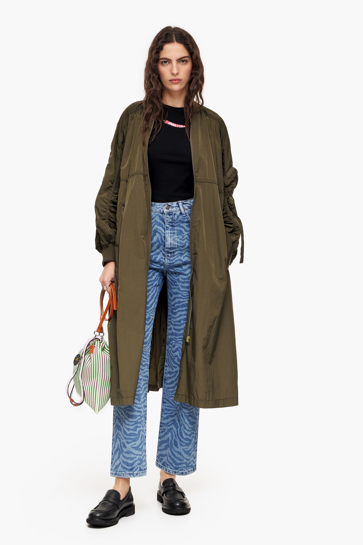 STRAIGHT CROPPED - Vaquero recto Tiger azul