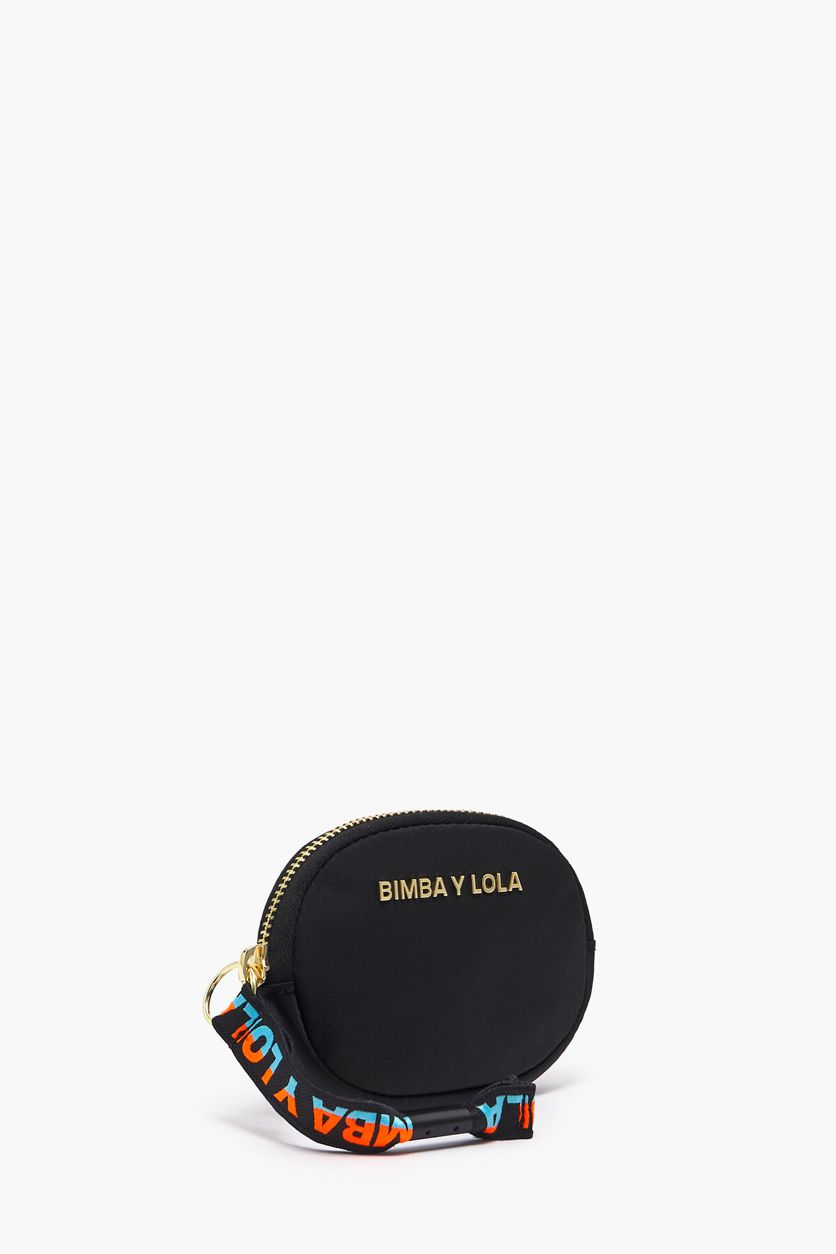 Monedero ovalado nylon negro