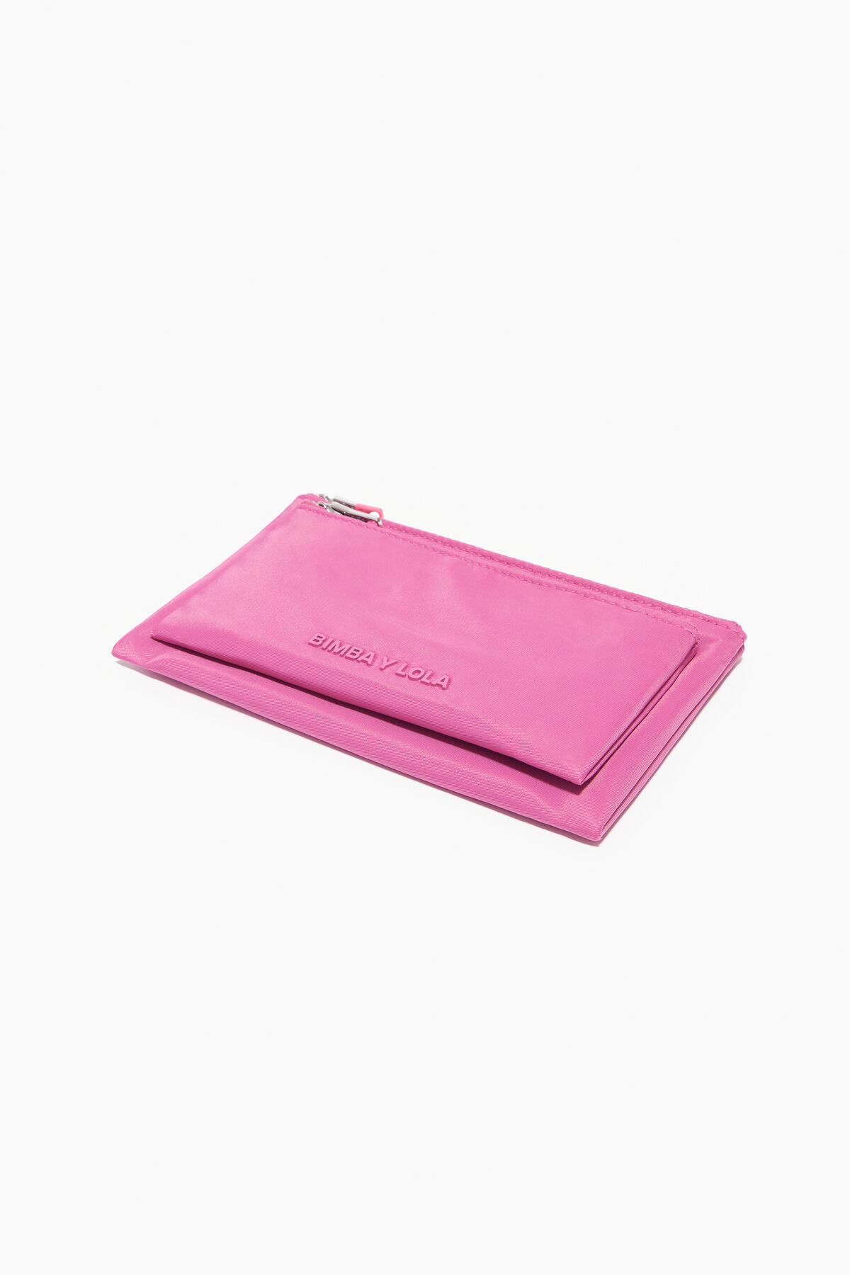 Cartera doble nylon rosa