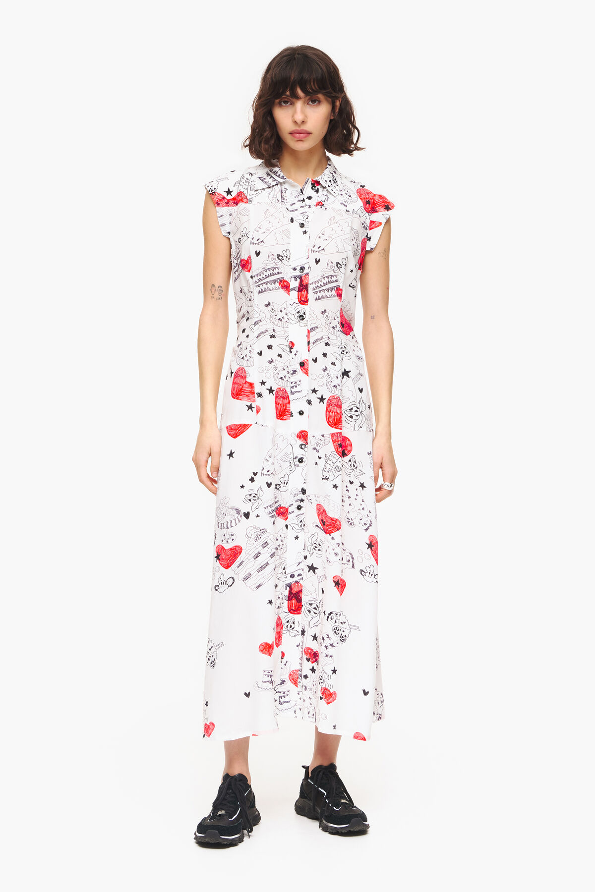 Vestido maxi print Nickname Heart