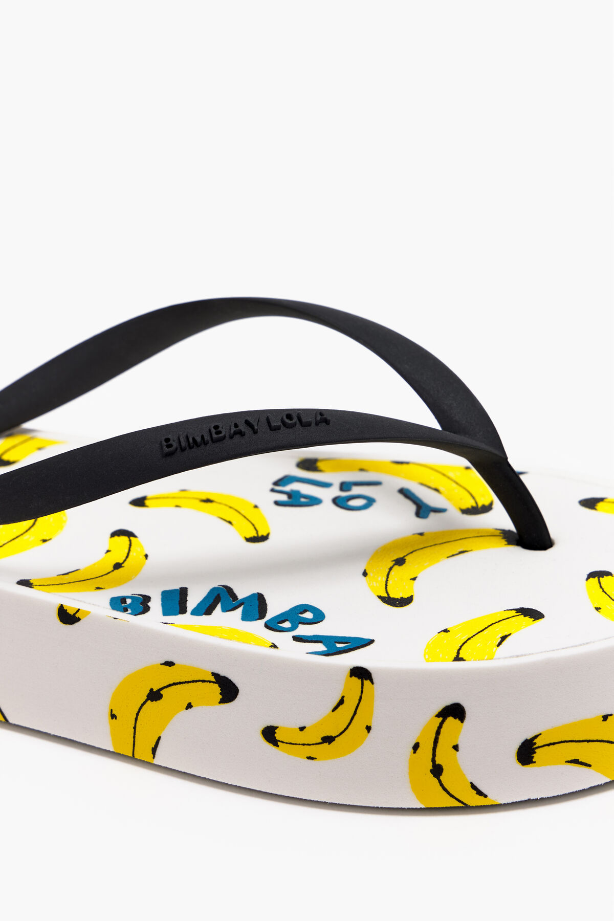 Chancla print Bananas blanca