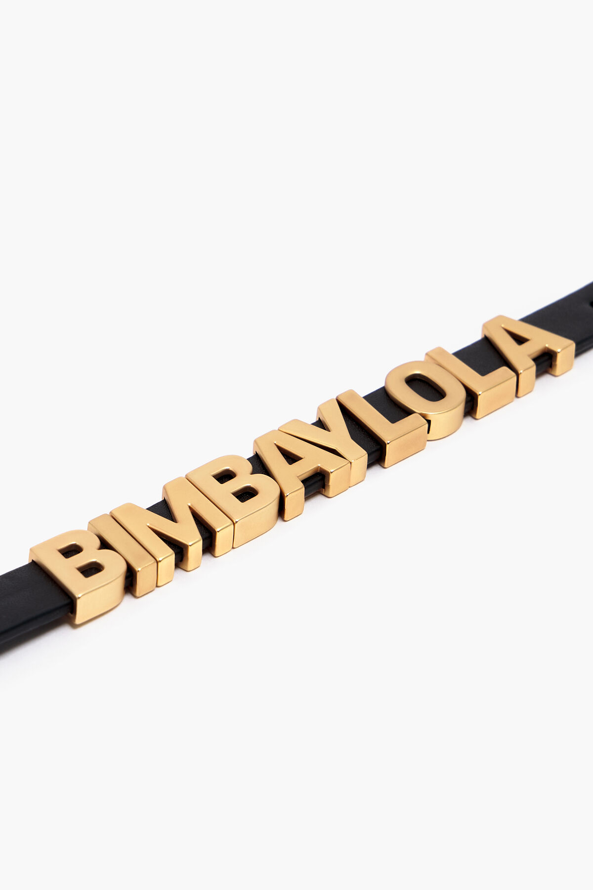 Pulsera piel logo negra