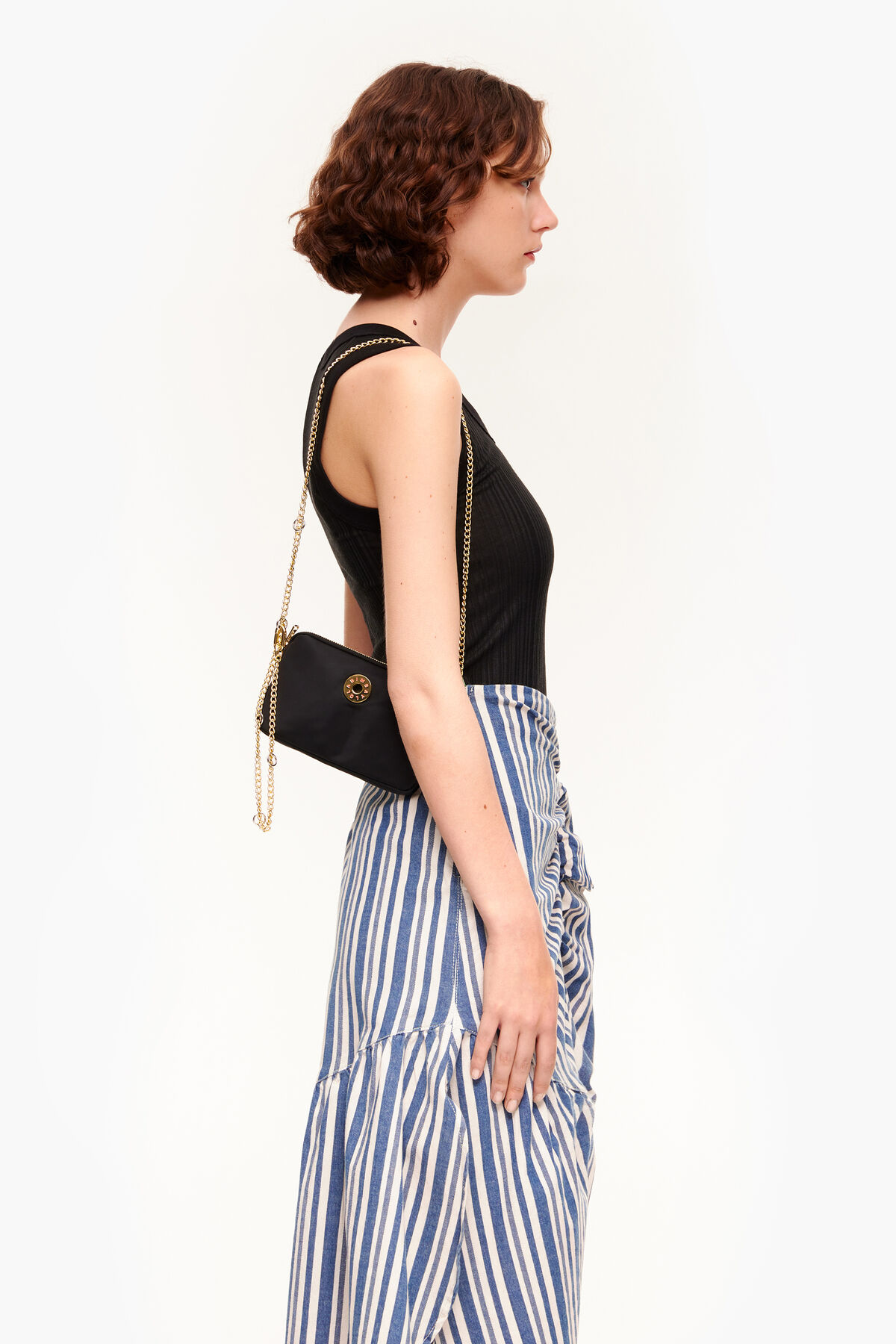 Minibolso rectangular nylon negro