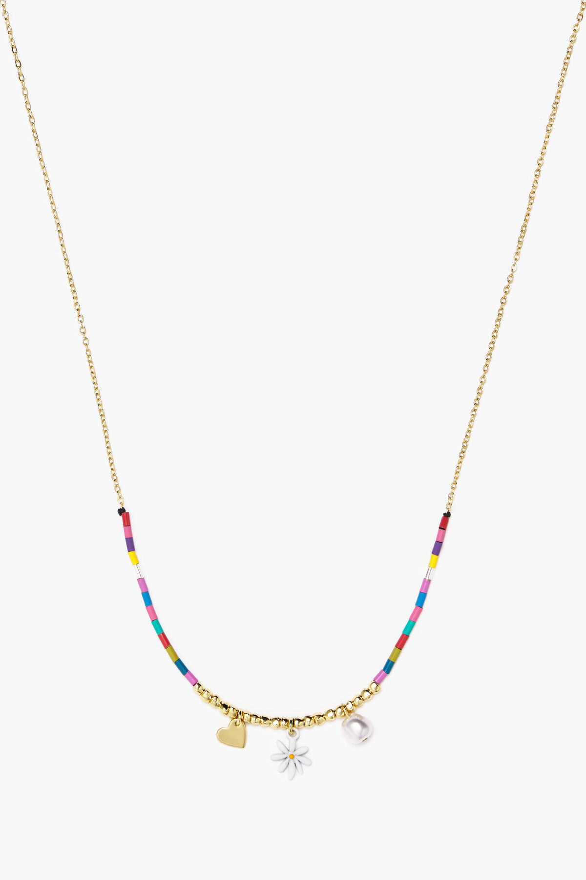 Collar tubos colgantes multicolores