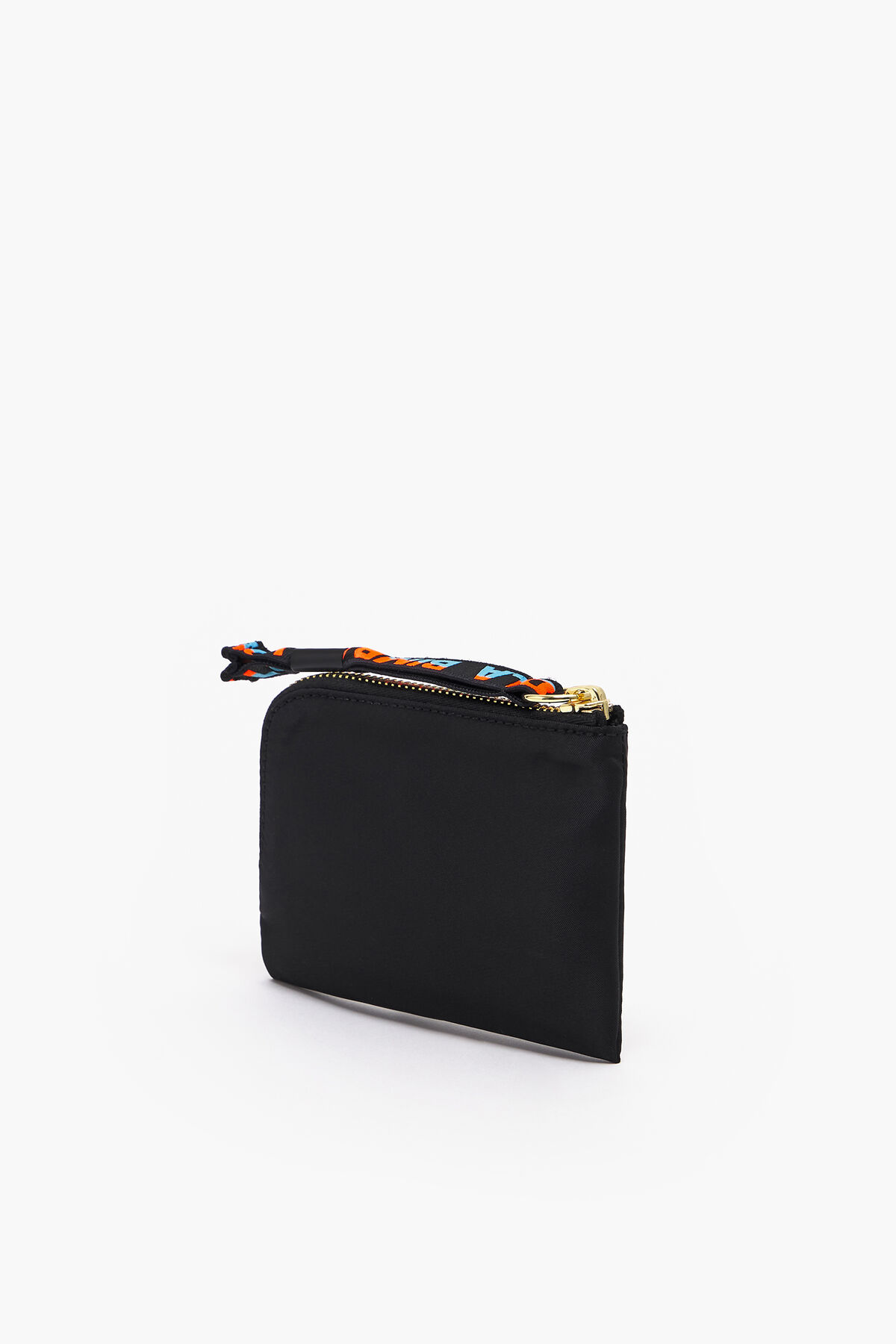 Monedero curvo nylon negro