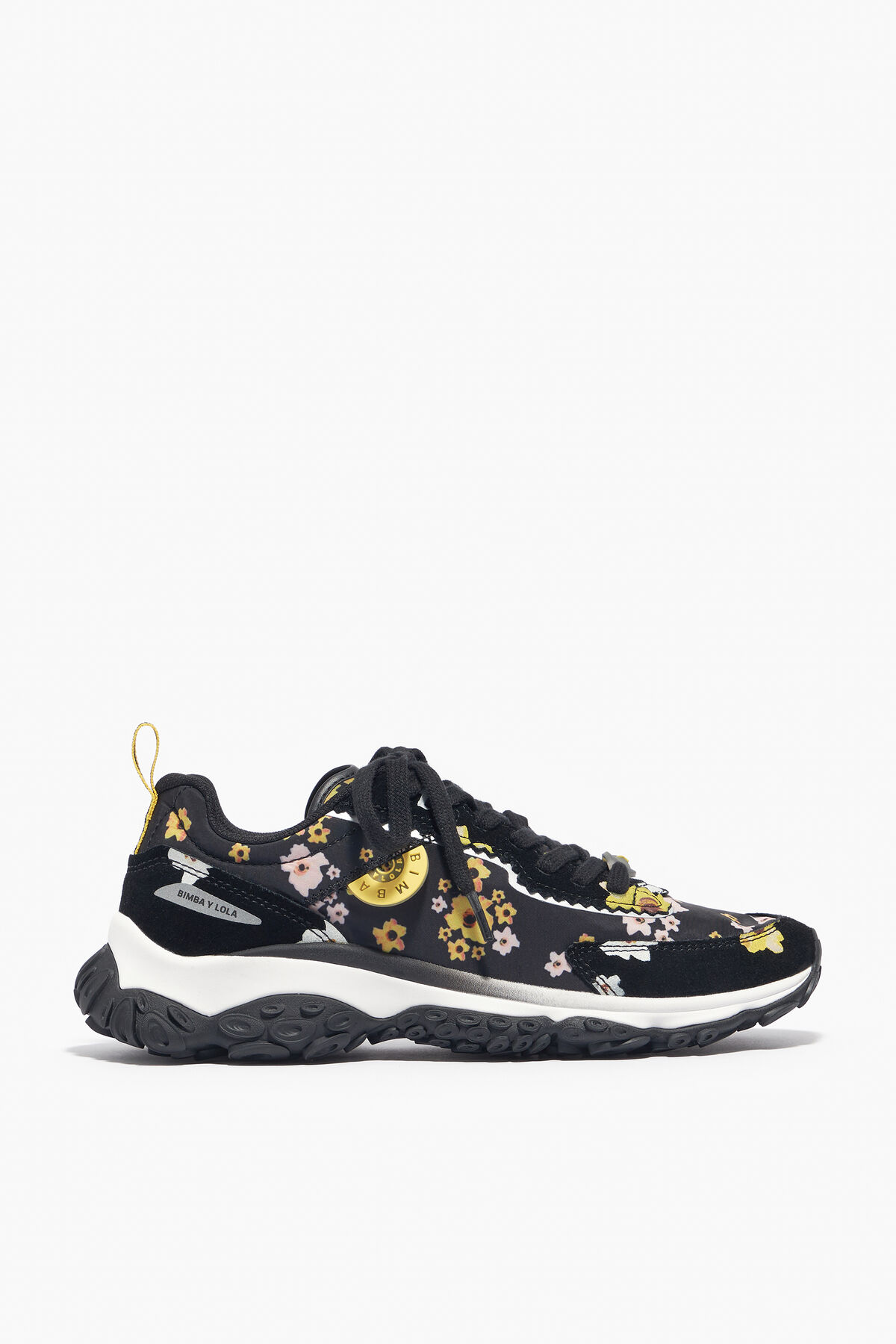 Deportiva runner Pulpo Acrylic Flowers negra
